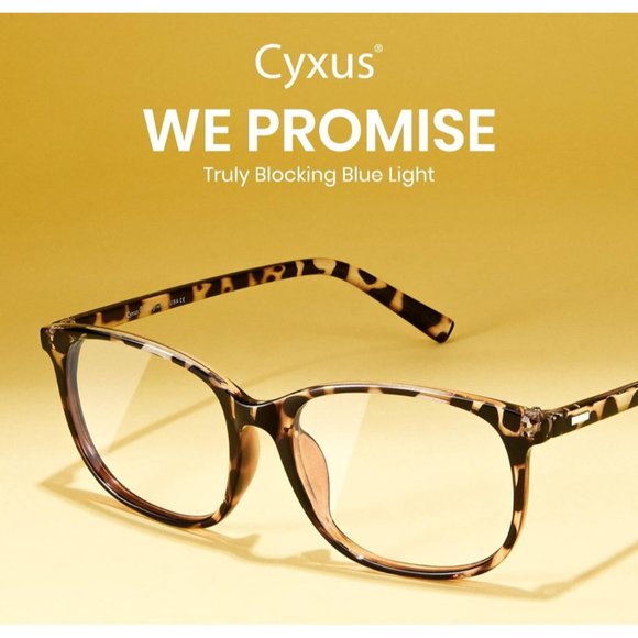 Cyxus Blue Light Blocking Glasses Women Men Computer Gaming Square Glasses UV400 - Picture 2 of 10